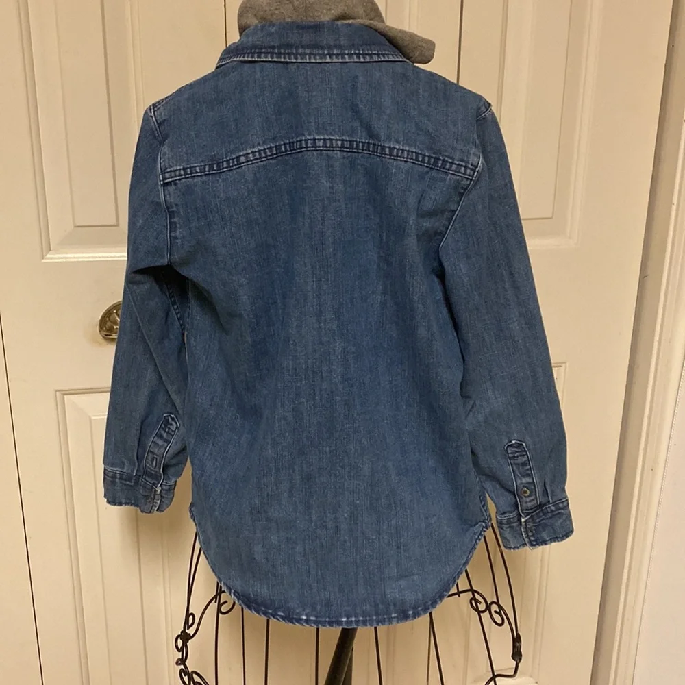 Girls denim jacket with hood size 10